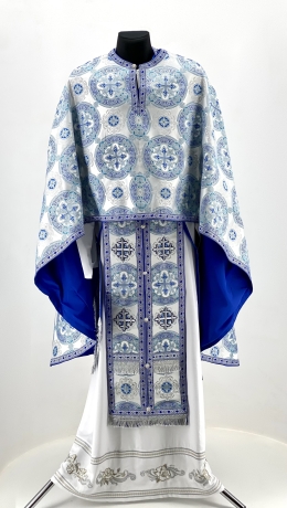 Облачення священника Грецький крій, парчева тканина, з пришивним галуном