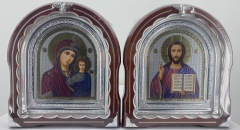 Ікони &quot;Вінчальна пара&quot; літ кольор. кор. ср. пат., рам. ср. 27х25см