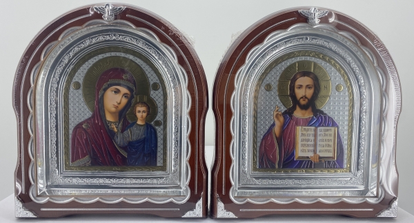 Ікони "Вінчальна пара" літ кольор. кор. ср. пат., рам. ср. 27х25см