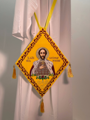 Палиця вишита з іконою "свт. благ. кн. Олександр Невський"