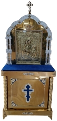 Кіот на 2 колони з іконою Почаївської Богородиці