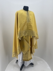 Облачення священника Грецький крій, парчева тканина, з вишитим галуном, вишивка &quot;Сердечка&quot;