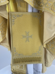 Облачення священника Грецький крій, парчева тканина, з вишитим галуном, вишивка &quot;Сердечка&quot;