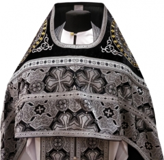 Облачення священника комбіноване з парчі &quot;Афонський хрест&quot;, з вишитим опліччям, Вишивка &quot;Коло&quot;