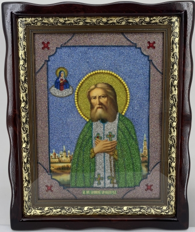 Икона свящ. Серафим Саровский 53х42,5