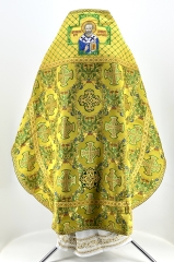 Облачення священника комбіноване, з парчі, з вишитим опліччям, вишивка &quot;Сітка&quot;