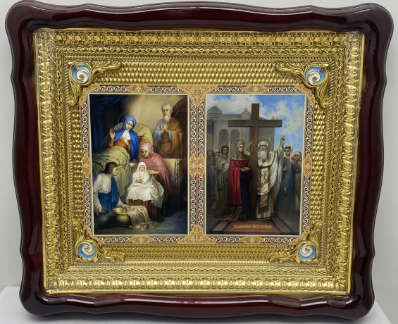 Ікона подвійна Різдво Пр. Богородиці | Воздвиження хреста Господнього