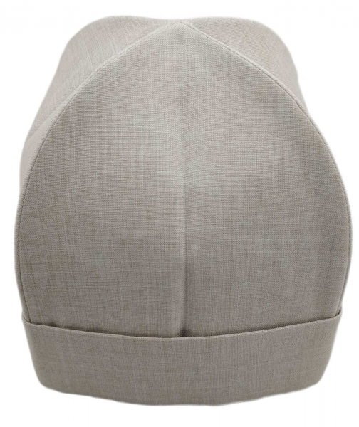 Скуфья летняя с отворотом  лен-габардин 