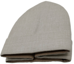 Скуфья летняя с отворотом  лен-габардин 
