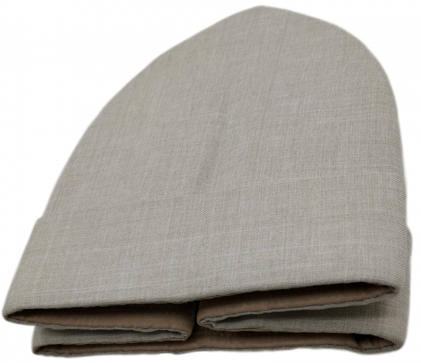 Скуфья летняя с отворотом  лен-габардин 