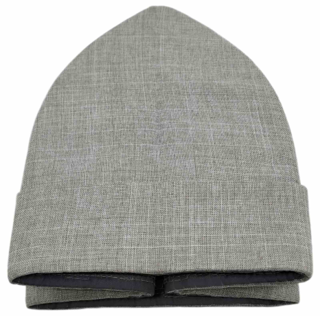 Скуфія літня з відворотом, льон-габардин