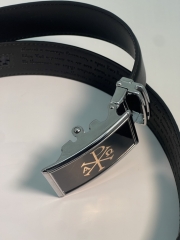 Шкіряний тиснений ремінь з молитвою 130 см (з регулюванням довжини)