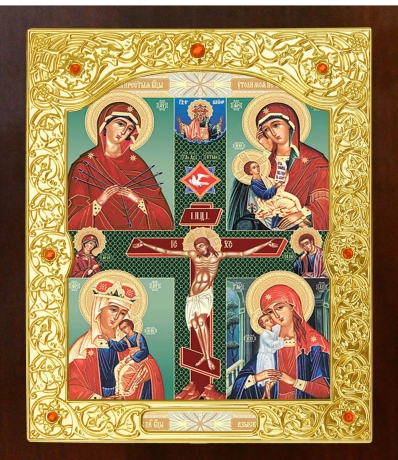 Икона Богородицы: "Четырёхчастная" 