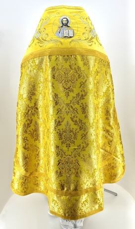 Облачення священника комбіноване, з парчі, з вишитим опліччям, вишивка "Новий візерунок"