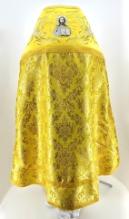 Облачение священника комбинированное, из парчи, с вышитой оплечием, вышивка "Новый узор"