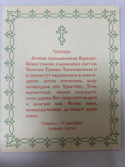 Ікона св. вмч. Варвара (С. Ф.)