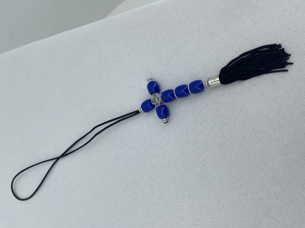 Підвіска в автомобіль "Хрест акрил" з китицею (в асортименті)