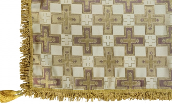 Накидка на престол дорога парча, дорога бахрома