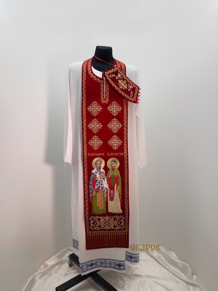 Епітрахіль з іконою "св. муч. Кипріян і Юстина"