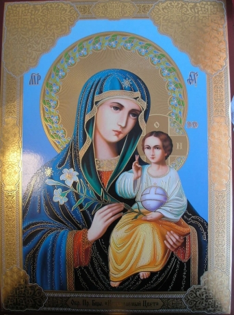 Икона Богородицы Неувядаемый цвет 30х40