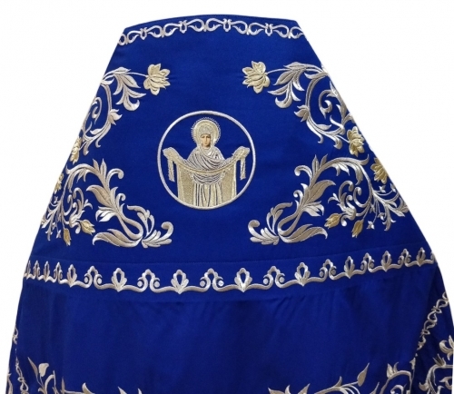 Облачення священника, вишите на габардині, вишита середина з вишитим галуном