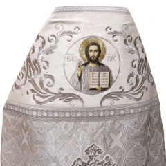 Облачення священника комбіноване з парчі &quot;Грецький хрест&quot;, з вишитим опліччям, Вишивка &quot;Нова вишивка&quot;