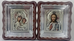 Ікони "Вінчальна пара" літ. риза ср., кор., пат. ср. 27х24см