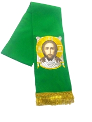 Закладка с иконой Нерукотворный образ зеленая