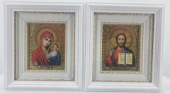 Ікони &quot;Вінчальна пара&quot; (кольорова, біла) 20х18см