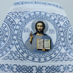 Облачення священника вишите на габардині, вишивка &quot;Коло&quot; з вишитим галуном