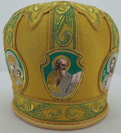 Митра "Галун з євангелістами" парча