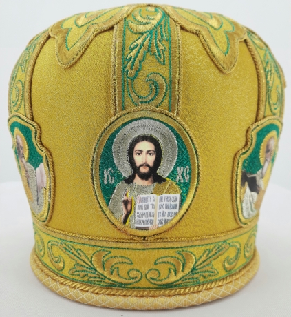 Митра "Галун з євангелістами" парча