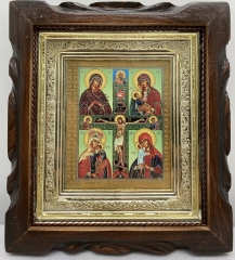 Ікона Богородиці &quot;Чотирьох частинна&quot; 19х17