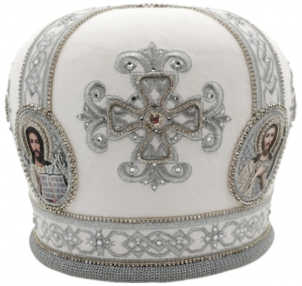 Митра Крест белая