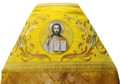 Облачення священника комбіноване з парчі &quot;Грецький хрест&quot;, з вишитим опліччям, Вишивка &quot;Нова вишивка&quot;