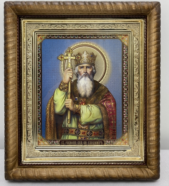 Ікона св. рівноап. вел. кн Володимир 22,5х25,5см 