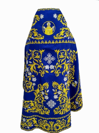 Облачення священника, вишите на габардині, вишита середина з вишитим галуном