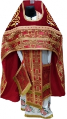 Облачення священника комбіноване з парчі &quot;Лаврський крест&quot;, з вишитим опліччям, Вишивка &quot;Роза&quot;