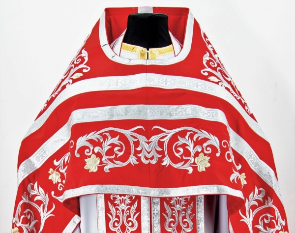 Облачение священника вышитое на габардине, вышивка