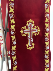 Накидка на аналой, вишивка &quot;виноград&quot; дорога бахрома