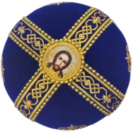 Митра "Xрест" синя