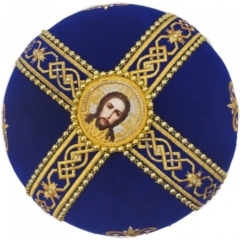 Митра  "Крест"  синяя