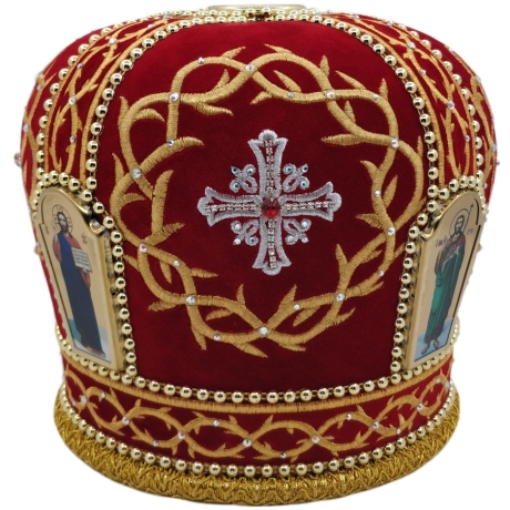 Митра "Терновый венец" красная