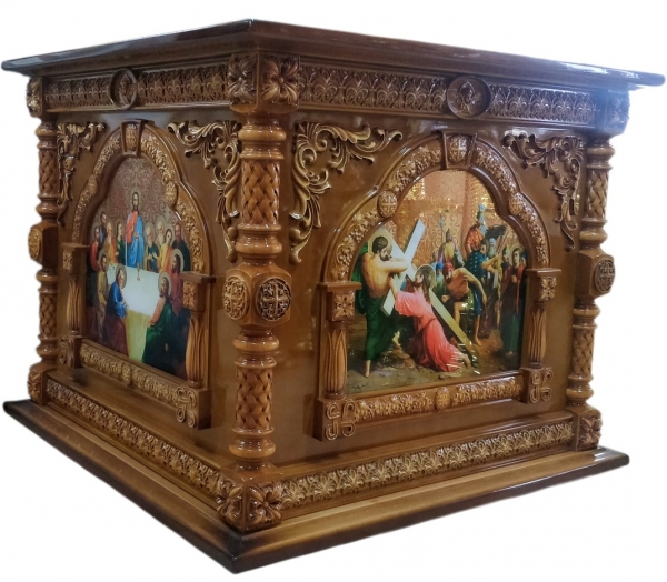 Облачение на престол. Деревянный оклад 