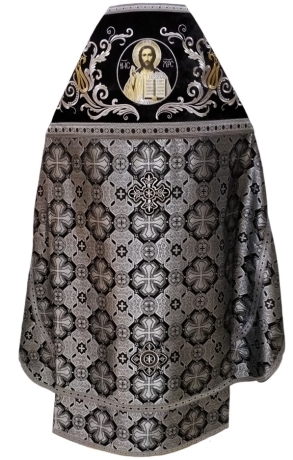 Облачення священника комбіноване з парчі "Афонський хрест", з вишитим опліччям, Вишивка "Нова вишивка"