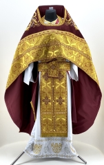 Облачення священника комбіноване з парчі, з вишитим опліччям, вишивка &quot;Нова вишивка&quot;