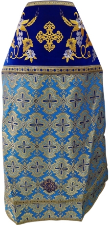 Облачення священника комбіноване з парчі "Пасхальний хрест", з вишитим опліччям, візерунок "Ліля"