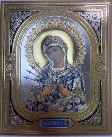 Ікона Богородиці "Семистрільна" (С. Ф.) 18х15