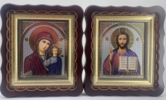 Ікони &quot;Вінчальна пара&quot; літ. кольорова, кор. без. пат. 27х25см