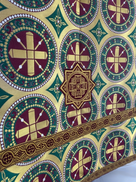 Облачення комбіноване, з вишитою іконою на оксамиті